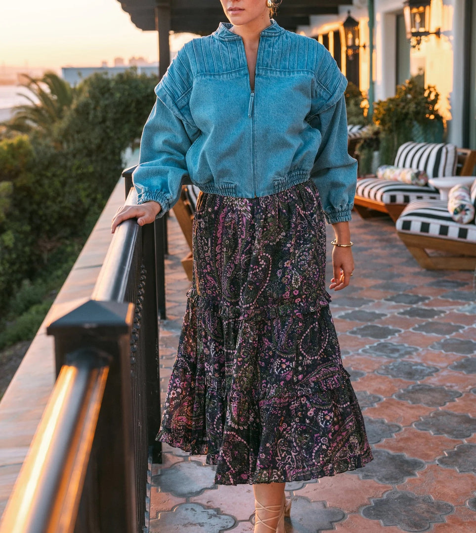 Cleobella Darcy Ankle Skirt in Paisley