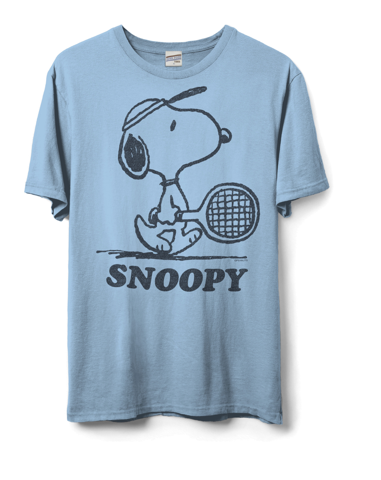 Junk Food Clothing Snoopy Tennis Baby Blue Tee