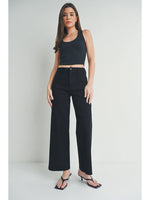 Load image into Gallery viewer, Just Black Denim Trouser Wide Leg Black
