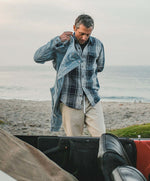 Load image into Gallery viewer, Outerknown - Blanket Shirt in Blue - Model 1
