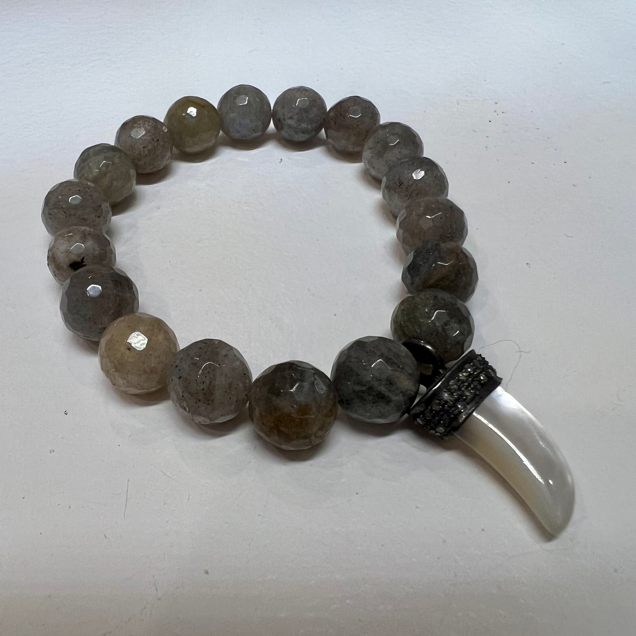 Labradorite Bracelet with Horn