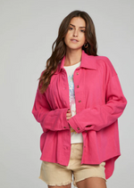 Load image into Gallery viewer, chaser-malone-button-down-fuchsia
