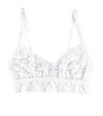 Load image into Gallery viewer, v-neck-retro-lace-bralette-in-white
