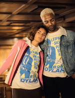 Load image into Gallery viewer, Bob-Dylan-Leopard-Skin-Pill-Box-Hat-Tee-Lifestyle
