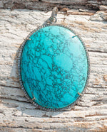 Load image into Gallery viewer, Large Turquoise Diamond Pendant

